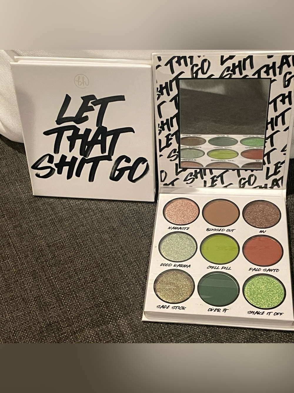 BH Cosmetics “Let That Shit Go” Eyeshadow Palette - Greens & Neutrals NWT